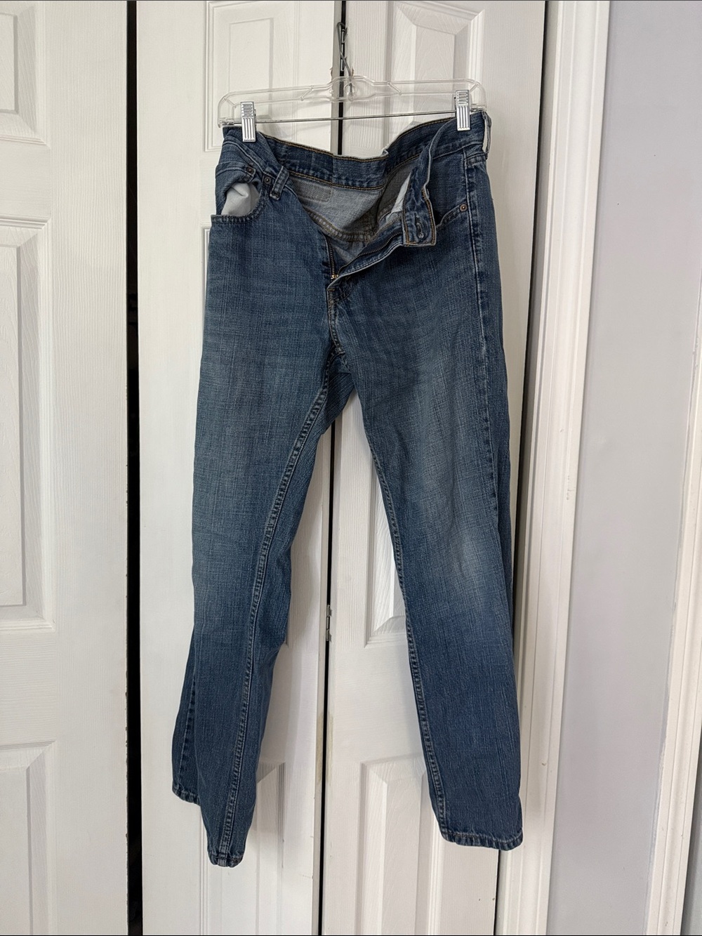 Men's Blue Straight-Leg Jeans